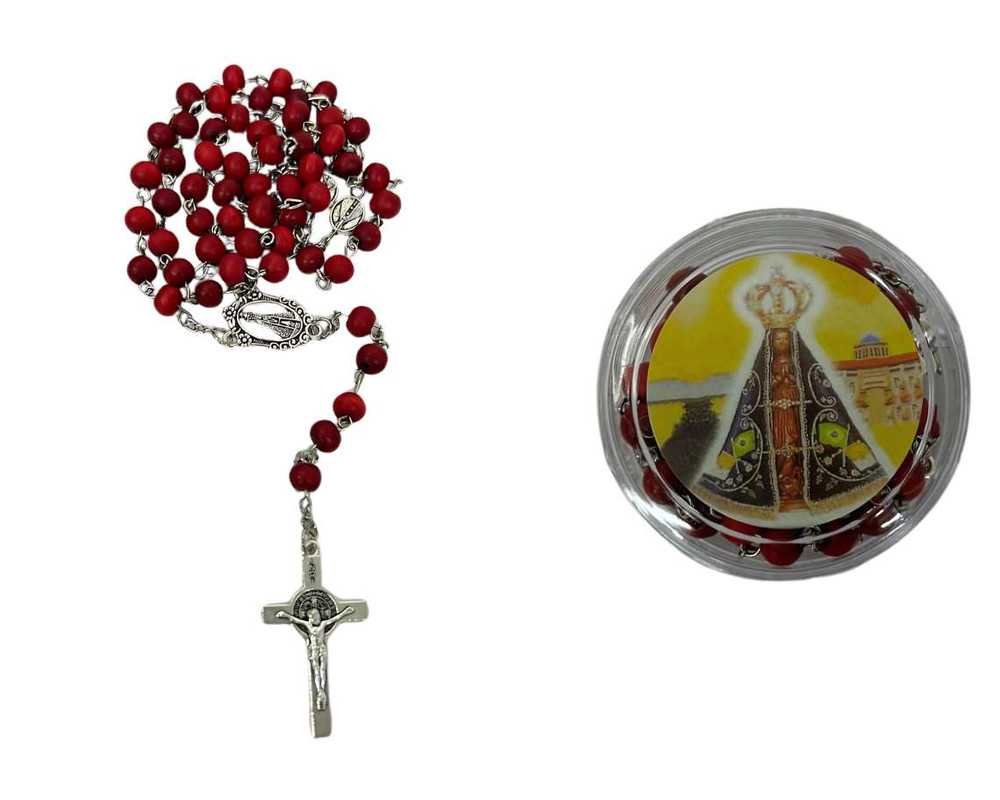 erco-Nossa-Sra.-Aparecida-Vermelho-Perfumado-Prateado-Com-Medalhas-Ovais-Caixinha-Redonda