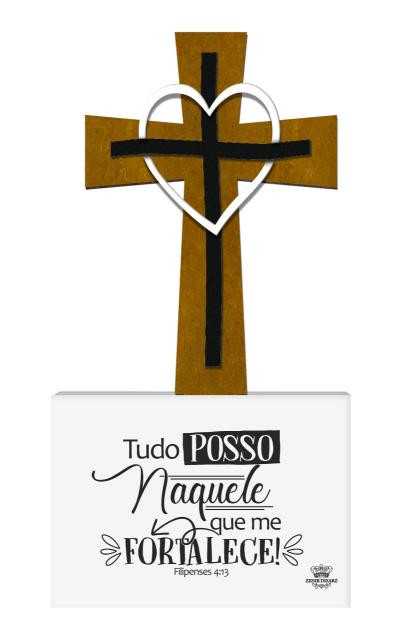 PLACA-DE-MESA-COM-APLIQUE-E-CRUZ-TUDO-POSSO...MEMORIA-25X14